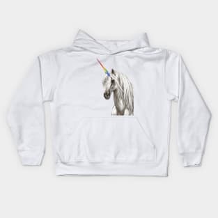 Unicorn in Black Kids Hoodie